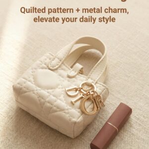 Velmora Lumière Mini Charm Bag (AirPods Case) – Ivory